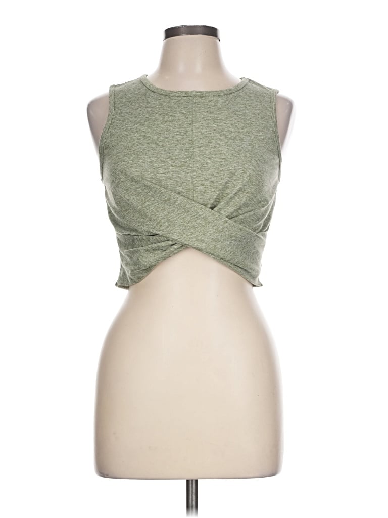 Pre-owned Zobha Tank Top Green Strapless Neckline Tops