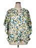 Chico's 100% Polyester Teal 3/4 Sleeve Blouse Size XL (3) - photo 1