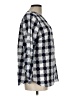 Talbots 100% Cotton Checkered-gingham Gray 3/4 Sleeve Blouse Size Lg Petite - photo 4