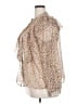 ELOQUII 100% Polyester Animal Print Tan Long Sleeve Blouse Size 18 Plus - photo 5