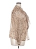 ELOQUII 100% Polyester Animal Print Tan Long Sleeve Blouse Size 18 Plus - photo 4
