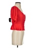 Forever 21 100% Polyester Red 3/4 Sleeve Blouse Size S - photo 4