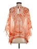 Chico's 100% Polyester Orange 3/4 Sleeve Blouse Size S - photo 2