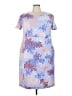 Roaman's Print Blue Casual Dress Size 22 - photo 1