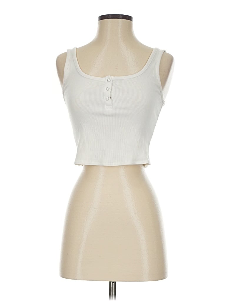 Pre-owned Forever 21 Tank Top Ivory Strapless Neckline Tops