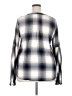 Perch by Blu Pepper 100% Rayon Plaid Blue Long Sleeve Blouse Size XXL - photo 2