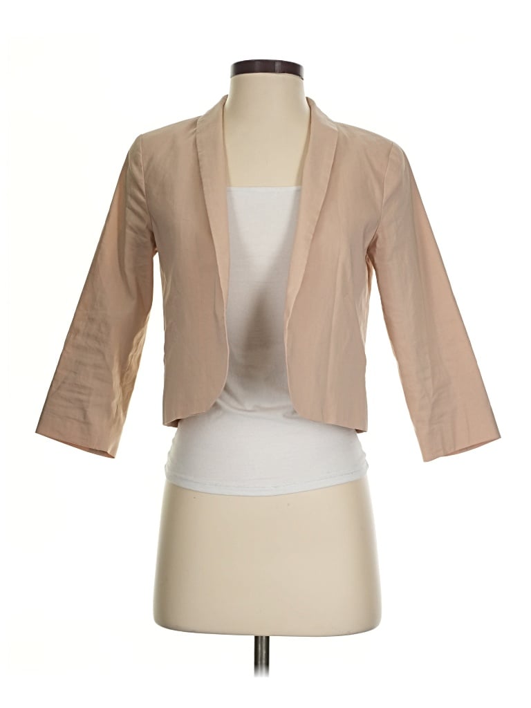 Pre-owned Eileen Fisher Blazer Jacket In Tan