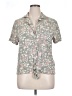 Assorted Brands 100% Rayon Floral Gray Short Sleeve Blouse Size XL - photo 1