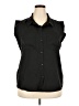 Nine Britton Black Sleeveless Button-Down Shirt Size XXL - photo 1
