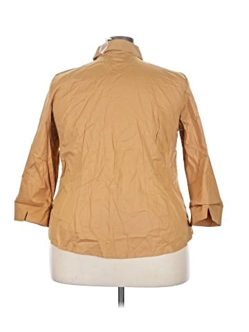 Jessica London 3/4 Sleeve Button-Down Shirt (view 2)