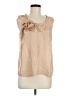 J.Crew 100% Silk Tan Sleeveless Silk Top Size 6 - photo 1