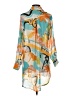 Assorted Brands Print Teal Long Sleeve Blouse Size S - photo 2