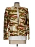 Kasper 100% Silk Print Gold Silk Blazer Size 12 - photo 1