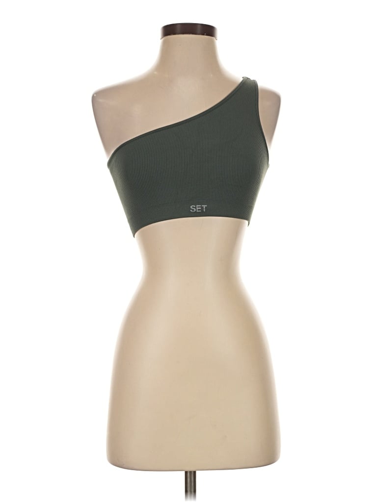 Set Active Tank Top Tan One Shoulder Neckline Tops - Used - Size Small