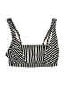 Kona Sol Stripes Black Swimsuit Top Size S - photo 1