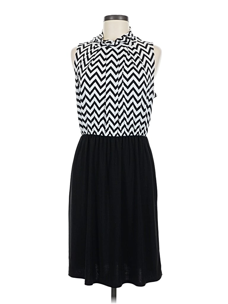 Pre-owned Perseption Concept Casual Dress In Black
