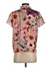J.Crew 100% Polyester Floral Pink Short Sleeve Blouse Size S - photo 2