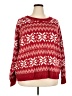 Pink Lily 100% Acrylic Print Red Pullover Sweater Size xXXL - photo 1