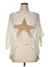 Fine Collection 100% Acrylic Stars Ivory Pullover Sweater Size 1X (estimated) - photo 1