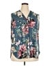 Beacon Floral Blue Sleeveless Blouse Size 3X - photo 1
