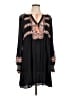 Free People 100% Rayon Paisley Black Casual Dress Size L - photo 1