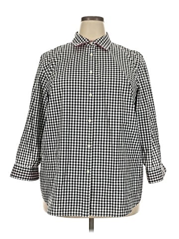 Lauren by Ralph Lauren 3/4 Sleeve Button-Down Shirt (view 1)