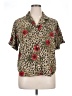 Erin London 100% Silk Animal Print Brown Blouse Size XL - photo 1