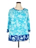 Ruby Rd. Blue 3/4 Sleeve T-Shirt Size 2X - photo 1