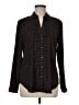 Ann Taylor 100% Polyester Houndstooth Brown Long Sleeve Blouse Size M - photo 1