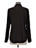 Ann Taylor 100% Polyester Houndstooth Brown Long Sleeve Blouse Size M - photo 2