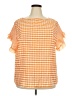 Shein Curve 100% Polyester Orange Short Sleeve Blouse Size 4X - photo 1