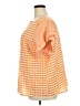 Shein Curve 100% Polyester Orange Short Sleeve Blouse Size 4X - photo 5
