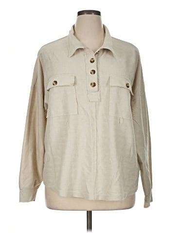Natural Reflections Long Sleeve Button-Down Shirt (view 1)