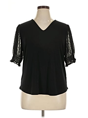 Adrianna Papell Short Sleeve Blouse (view 1)