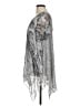 Lior Luxe 100% Polyester Silver Short Sleeve Blouse Size M - photo 5