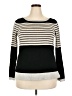 Evolution by Cyrus Stripes Black Pullover Sweater Size XXL - photo 1