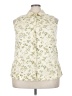 Basic Editions Ivory Sleeveless Button-Down Shirt Size 22 - photo 1