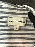 MIOU MUSE Stripes Silver Blue Long Sleeve Button-Down Shirt Size S - photo 7