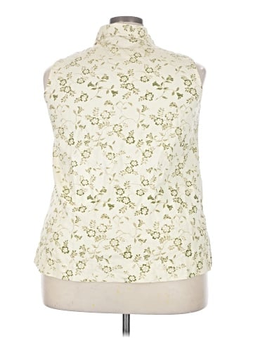Basic Editions Sleeveless Button-Down Shirt (view 2)