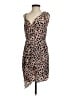 BCBGeneration 100% Recycled Polyester Animal Print Brown Cocktail Dress Size 2 - photo 1