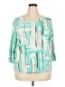 JM Collection Teal 3/4 Sleeve Blouse Size 2X - photo 1