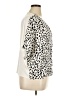 Express 100% Polyester Animal Print Ivory Short Sleeve Blouse Size XL - photo 4