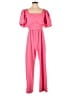 Nicole Miller Solid Pink Jumpsuit Size 8 - photo 1