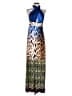 Venus Animal Print Blue Cocktail Dress Size S - photo 1