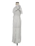 Aqua 100% Rayon Stripes Silver Casual Dress Size S - photo 5