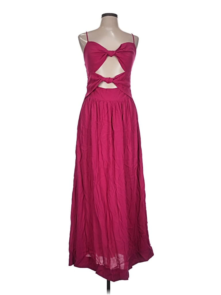 Pre-owned Farm Rio Cocktail Dress In Burgundy