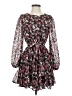 VICI 100% Polyester Floral Burgundy Cocktail Dress Size XS - photo 1