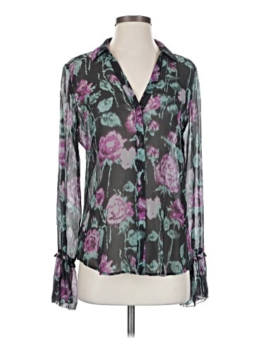 Paige Long Sleeve Silk Top (view 1)