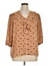 Liz Claiborne Polka Dots Tan 3/4 Sleeve Blouse Size XL - photo 1