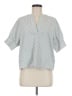 FRAME 100% Organic Cotton Blue Short Sleeve Blouse Size M - photo 1